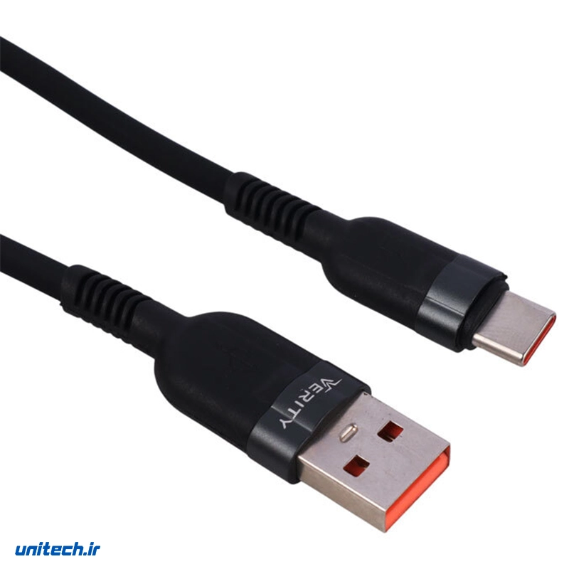 کابل تایپ سی فست شارژ 65 وات وریتی مدل CB3160TB طول 1 متر3